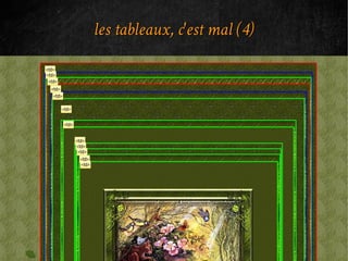 les tableaux, c'est mal (4)
 