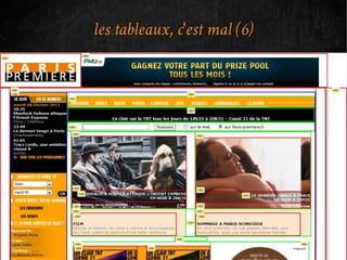 les tableaux, c'est mal (6)
 