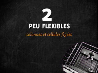 2
 PEU FLEXIBLES
colonnes et cellules figées
 