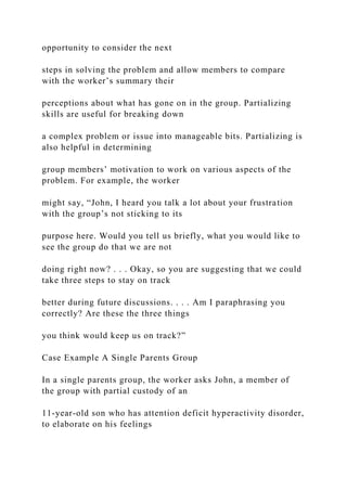 Partialization Examples Table 4.1 A Functional Classification of Group Leadership Skil.docx