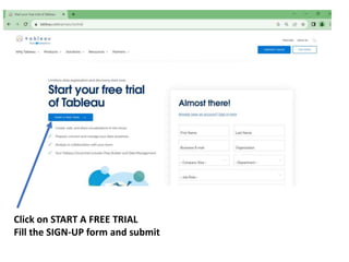 Click on START A FREE TRIAL
Fill the SIGN-UP form and submit
 