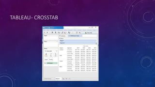 TABLEAU- CROSSTAB
 