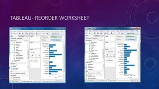 TABLEAU- REORDER WORKSHEET
 