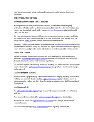 Tableau Consulting & Data Visualization Services | DOCX