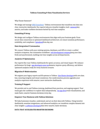 Tableau Consulting & Data Visualization Services | DOCX