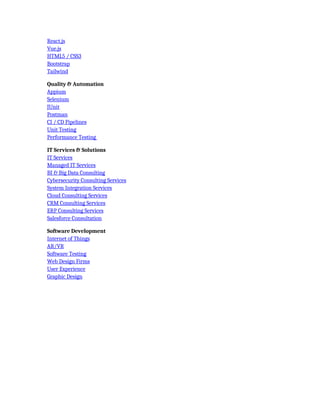 Tableau Consulting & Data Visualization Services | DOCX
