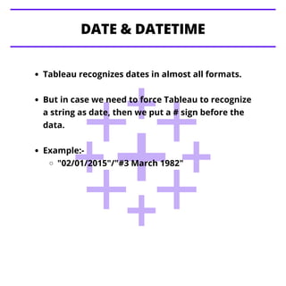 Tableau data types | PDF