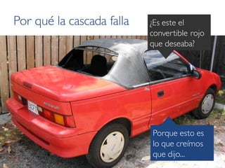 Por qué la cascada falla 
Porque esto es lo que creímos que dijo... 
¿Es este el convertible rojo que deseaba?  