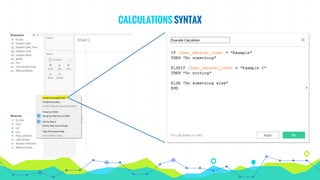 CALCULATIONS SYNTAX
 