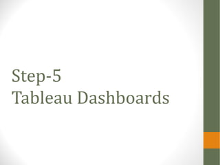 Step-5
Tableau Dashboards
 