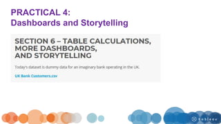 PRACTICAL 4:
Dashboards and Storytelling
 