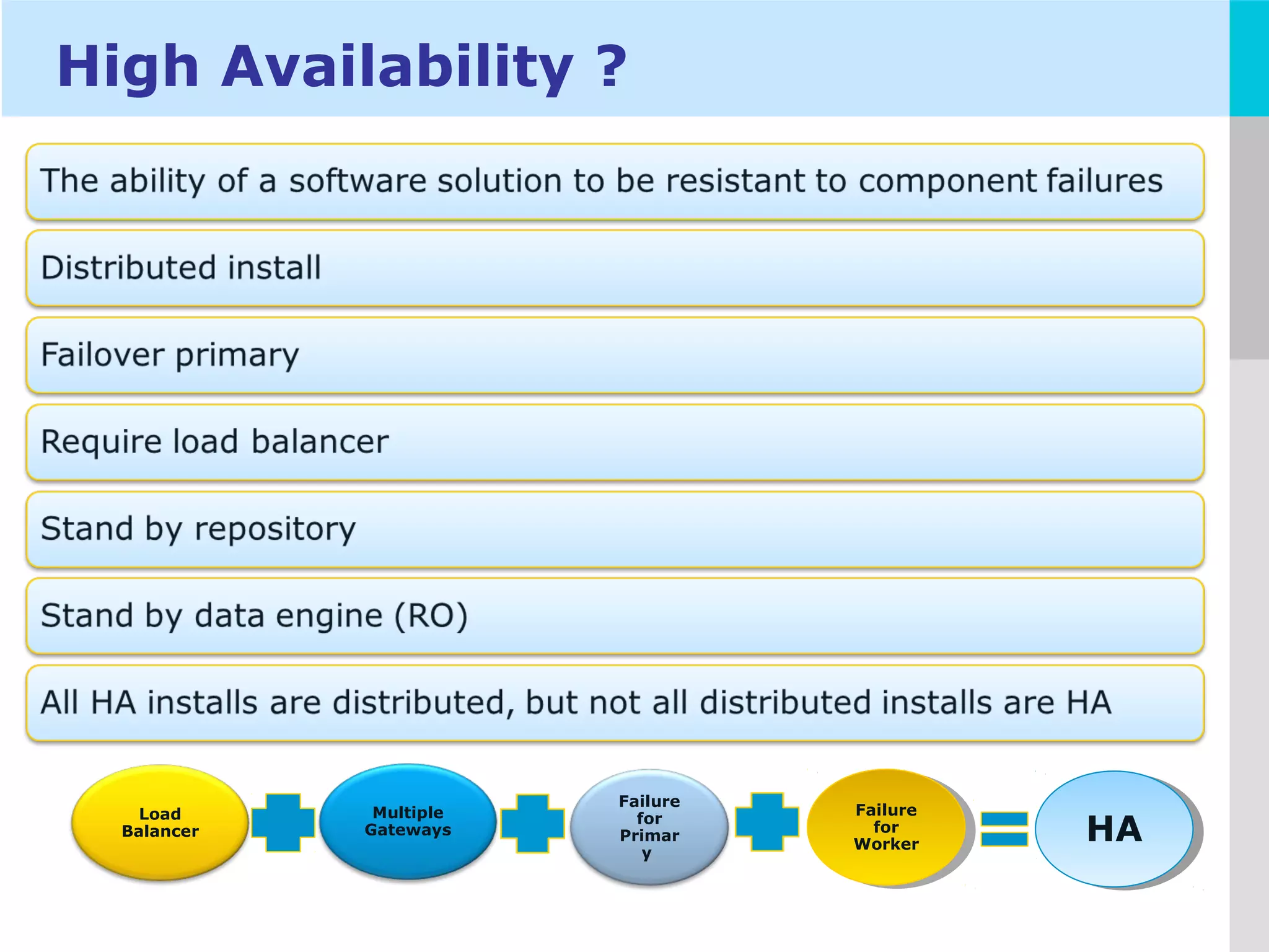 LOGO
High Availability ?
Load
Balancer
Multiple
Gateways
Failure
for
Primar
y
Failure
for
Worker
Failure
for
Worker HAHA
 