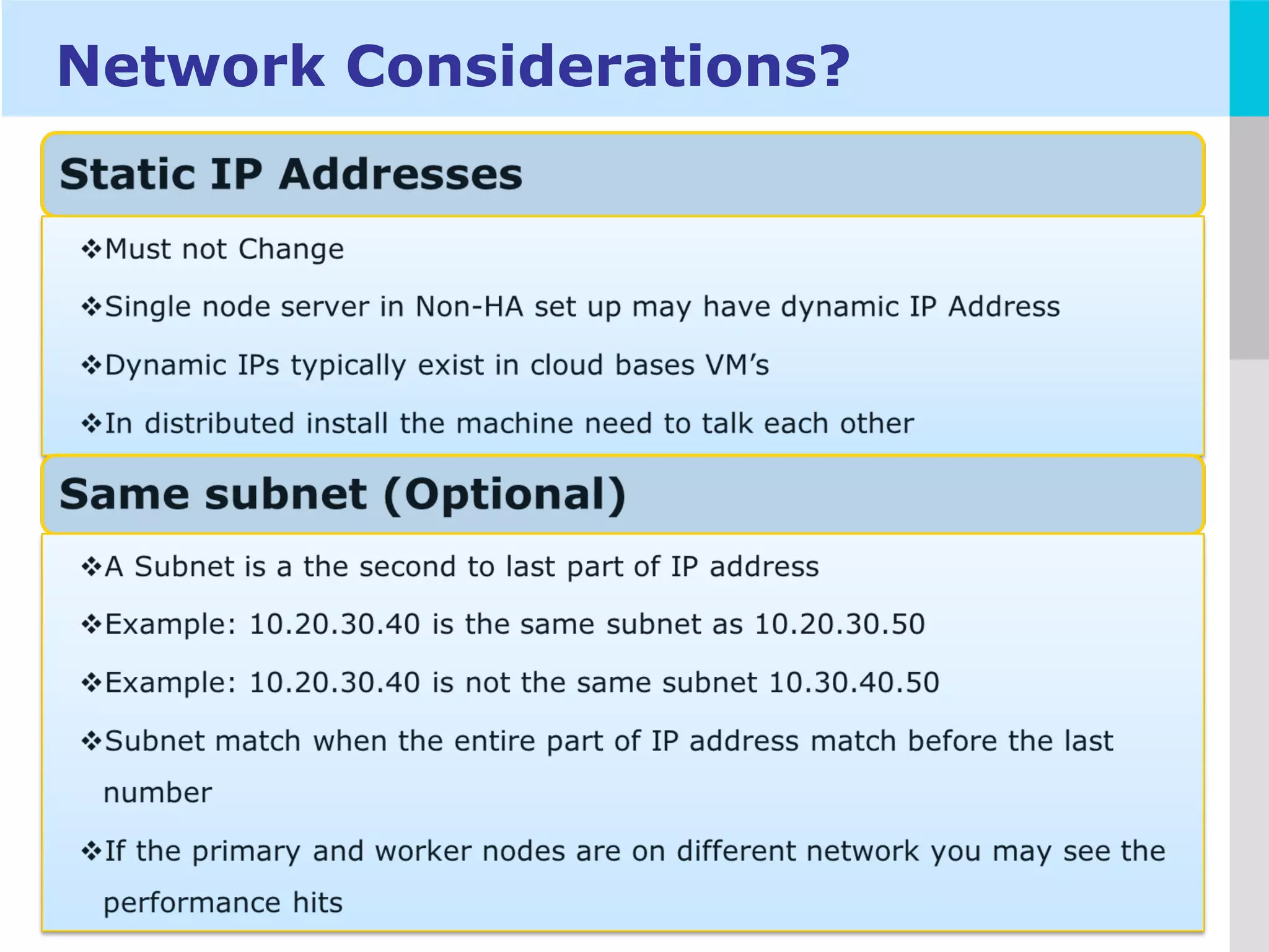 LOGO
Network Considerations?
 