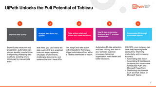 Establish a 360-view of your data with UiPath and Tableau | PPT