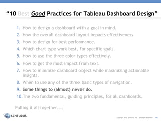 10 Best Practices for Tableau Dashboard Design: Data Exploration and ...