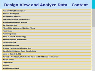 Tableau Desktop Material | PPTX