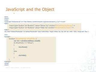 Embedding with Tableau Server | PPTX
