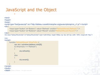 Embedding with Tableau Server | PPTX