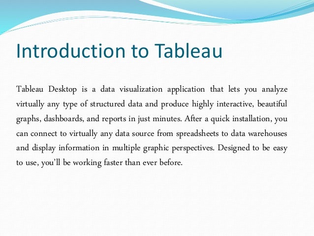 Tableau Introduction Tutorial | tableau free tutorial Tableau Introduction Tutorial | tableau free tutorial