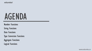 What are Tableau Functions? Edureka | PDF