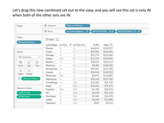 Tableau groups vs sets | PPTX