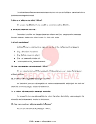 Tableau interview questions and answers | PDF