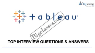 TOP INTERVIEW QUESTIONS & ANSWERS
 