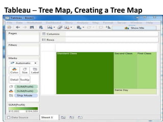 Tableau ─ Tree Map, Creating a Tree Map
 