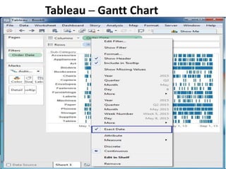 Tableau ─ Gantt Chart
 