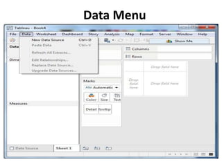 Data Menu
 