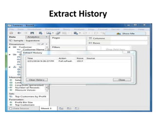 Extract History
 