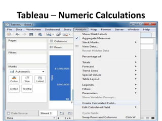 Tableau ─ Numeric Calculations
 