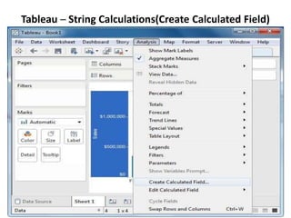 Tableau ─ String Calculations(Create Calculated Field)
 