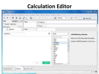 Calculation Editor
 