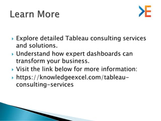 Tableau Consulting Services & Dashboard Experts | PDF