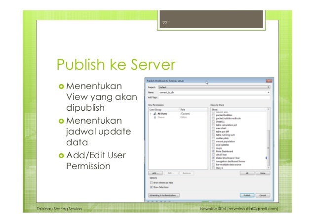 Tableau Sharing Session oleh Noverino Rifai
