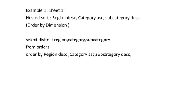 Tableau sql tips | PPT