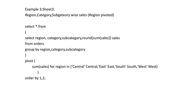 Tableau sql tips | PPT