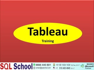 wwww.sqlschool.comTableau
Training
 