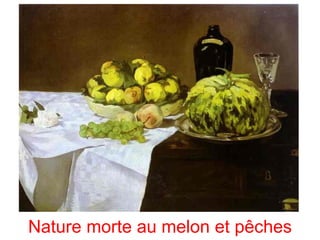 Nature morte au melon et pêches
 