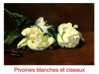 Pivoines blanches et ciseaux
 