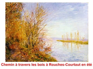 Chemin à travers les bois à Rouches-Courtaut en été