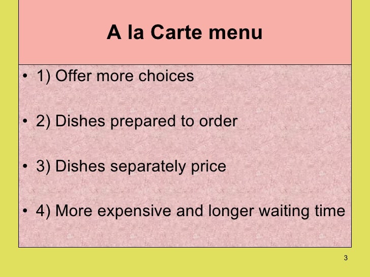Table dhote menu