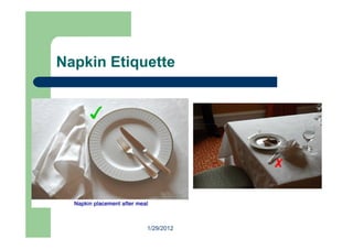Table etiquette