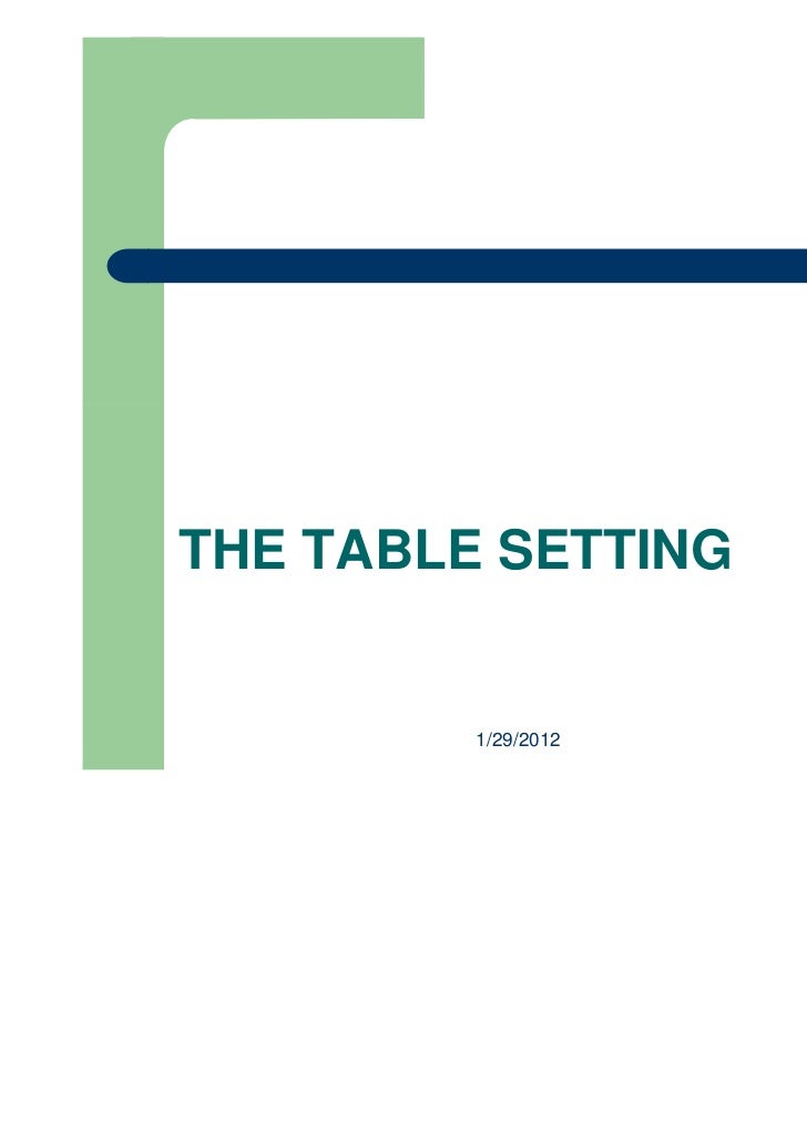Table etiquette Table etiquette