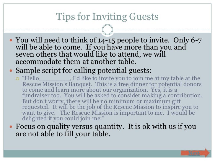 Table Host Guide (August Banquet)