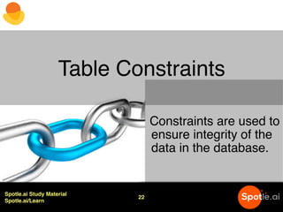 Table - Design, Constraints and Indexes | PDF