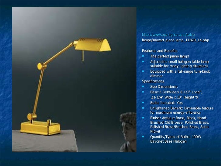 Table lamps product analysis
