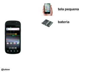 tela pequena	
  
bateria	
  
@lukew
 