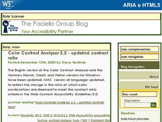 ARIA e HTML5
 